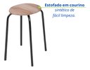 Ver imagem 3 de Conjunto Mesa Dobrável com 4 Banquetas Cozinha Apartamento Churrasqueira Kitnet Compacta