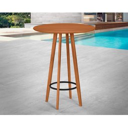 Conjunto Bistro e 2 Banquetas Paris Moderna Área de Jardim Premium Resistente Conforto Cor Nature - 4