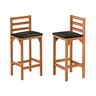 Conjunto Bistro e 2 Banquetas Paris Moderna Área de Jardim Premium Resistente Conforto Cor Nature - 3