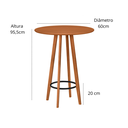 Ver mais imagens de Conjunto Bistro e 2 Banquetas Paris Moderna Área de Jardim Premium Resistente Conforto Cor Nature