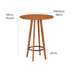 Conjunto Bistro e 2 Banquetas Paris Moderna Área de Jardim Premium Resistente Conforto Cor Nature - 8