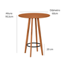 Conjunto Bistro e 2 Banquetas Paris Moderna Área de Jardim Premium Resistente Conforto Cor Nature - 8
