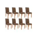 Ver imagem 1 de Kit 8 Cadeiras Sala Jantar Maia 8 Un Cinamomo/suede Mascavo Chocolate - Cimol