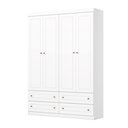 Ver imagem 3 de Guarda Roupa Infantil/Juvenil 4 Portas e 4 Gavetas Americano Branco