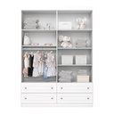 Ver imagem 3 de Guarda Roupa Infantil/Juvenil 4 Portas e 4 Gavetas Americano Branco