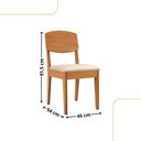 Ver imagem 3 de Mesa de Jantar Yasmin 180cm Tampo Mdf Vidro Canto Copo com 6 Cadeiras Copper