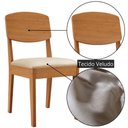 Ver imagem 5 de Mesa de Jantar Yasmin 180cm Tampo Mdf Vidro Canto Copo com 6 Cadeiras Copper
