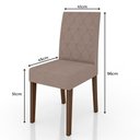 Ver imagem 7 de Conjunto Sala de Jantar Mesa com Tampo Chanfrado Liz 6 Cadeiras Estofadas Jade Poliman