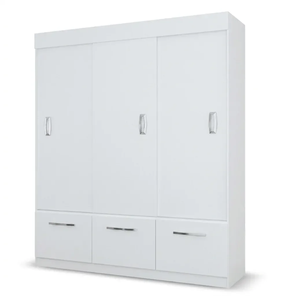 Ver imagem 4 de Guarda-Roupa Casal 3 Portas 1 Gaveta Natal Espresso Móveis
