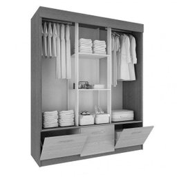 Guarda-Roupa Casal 3 Portas 1 Gaveta Natal Espresso Móveis - 2 Guarda-Roupa Casal 3 Portas 1 Gaveta Natal Espresso Móveis - 2