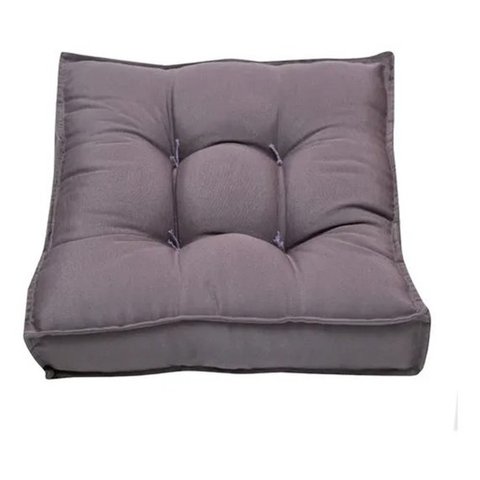 Almofada Futon Decoração 45x45 Cm Cinza Novita