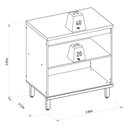 Ver imagem 3 de Balcão para Cozinha 2 Portas MDF 80CMX89CM Bless Branco/Jequitibá/Off White Fosco