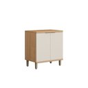 Ver imagem 2 de Balcão para Cozinha 2 Portas MDF 80CMX89CM Bless Branco/Jequitibá/Off White Fosco