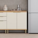 Ver imagem 1 de Balcão para Cozinha 2 Portas MDF 80CMX89CM Bless Branco/Jequitibá/Off White Fosco