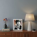 Ver imagem 1 de Quadro Pop Art Chaplin Tirando Foto 24x18cm Mold Branca