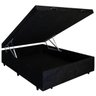 Cama Box Baú Casal Padrão com 48cm de Altura - Super Reforçado - Suede Preto - 1