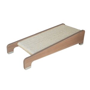 Arranhador Gato Piso Inclinado Corda Sisal em Mdf Amadeirado