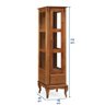 Cristaleira Madeira Maciça 1 Porta Laterais em Vidro 2 Prateleiras 60111 Linz Móveis - Imbuia Glazer - 4