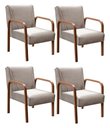 Ver imagem 1 de Kit 4 Poltronas Anita Cor:Veludo Capuccino 250