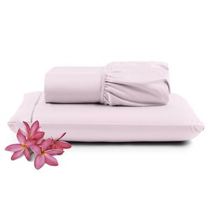 Jogo de Lençol Micropercal 400 Fios Solteiro 2 Peças Barato - Rosa Casa Show Enxovais