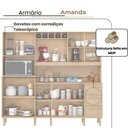 Ver imagem 3 de Armário de Cozinha Amanda 11 Portas 2,12mt Amêndoa