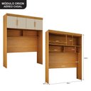 Ver imagem 6 de Quarto de Casal Modulado 7 Portas Orion Cinamomo Off White – Leifer Móveis