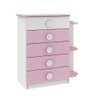 COMODA RODIAL INFANTIL 65D159 ARCO-IRIS BRANCO/ROSA - 1