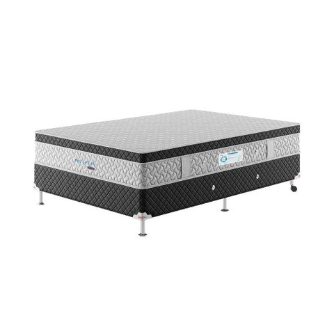 Cama Box Casal Bio Ocean Spubio Incofal Preto 138x188x55cm