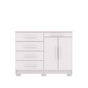 Ver imagem 3 de Cômoda Sapateira 5 Gavetas 2 Portas Cannes Branco