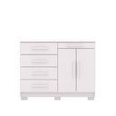 Ver imagem 3 de Cômoda Sapateira 5 Gavetas 2 Portas Cannes Branco