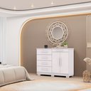 Ver imagem 1 de Cômoda Sapateira 5 Gavetas 2 Portas Cannes Branco