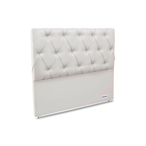 Painel de Cama Box Estofada Murat Facto White Queen - Courano Branco - Ortobom