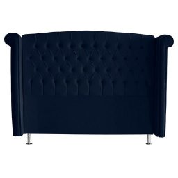 Cabeceira de Cama Box Toquio Casal Queen 160 Cm Suede Azul Marinho do Lar Móveis e Decoração - 2
