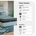 Ver imagem 3 de Cama Box Casal Branco + Colchão Paris Molas Ensacadas Preto Couro Branco/preto