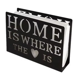 Porta Guardanapos Decorativo de Mesa Preto - Home Amor - 1