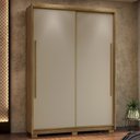 Ver imagem 7 de Guarda Roupa Casal 164cm Zane Nature/fendi Flex V02 - Mpozenato