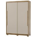 Ver imagem 6 de Guarda Roupa Casal 164cm Zane Nature/fendi Flex V02 - Mpozenato