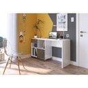 Ver imagem 4 de Escrivaninha Flex Montagem Londres 1 Gaveta 1 Porta 143cm Genialflex Branca Demolição
