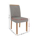 Ver imagem 4 de Mesa de Jantar Redonda Dani Mdf com 4 Cadeiras Estofadas Linho Off White Grafite Molci