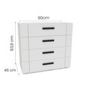 Ver imagem 4 de Cômoda Lisboa 4 Gavetas Branco - Politorno