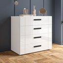 Ver imagem 1 de Cômoda Lisboa 4 Gavetas Branco - Politorno