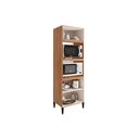 Ver imagem 3 de Paneleiro de Cozinha Alpha 2511 Torre Quente C/ 2 Fornos 3 Portas 70cm Preto - Carraro