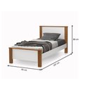 Ver imagem 6 de Cama de Solteiro para Quarto Mila com Pés de Madeira Estilo Retro Design Moderno com Colchão 188x88