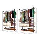 Ver imagem 3 de Jogo Guarda Roupa Industrial Casal Conjunto Closets Industriais Magali sem Portas 2 Gavetas MDP