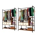Ver imagem 1 de Jogo Guarda Roupa Industrial Casal Conjunto Closets Industriais Magali sem Portas 2 Gavetas MDP