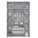 Ver imagem 2 de Guarda-Roupa Infantil 4 Portas com Vidro Aquarela 