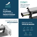 Ver imagem 4 de Laminador Elétrico Industrial de Massa 28 cm com Cortador Branco 220V Anodilar