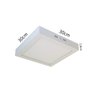 Kit Painel LED 24W Plafon de Sobrepor Quadrado 30x30cm - Luz Quente - 4 Unidades - 2