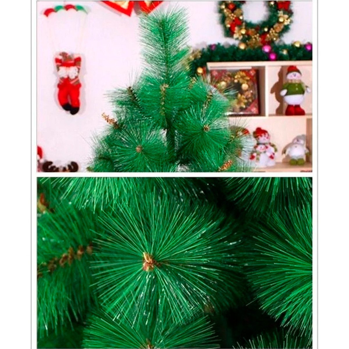 Arvore de natal 1,80 M 750 Galhos Árvore de Natal completa PVC Verde