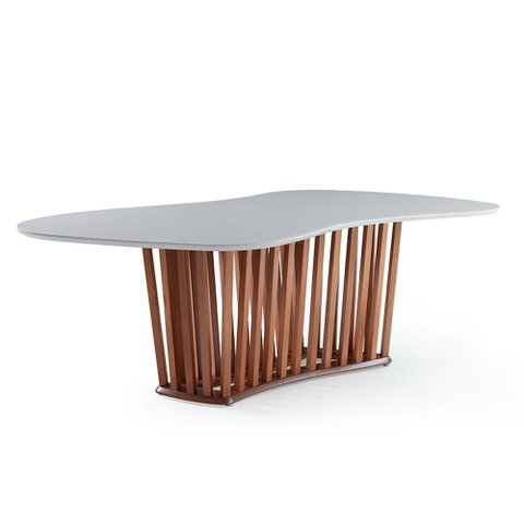 Mesa de Jantar Retangular de Madeira Essência 180cm X 120cm Lamina de Cinamomo